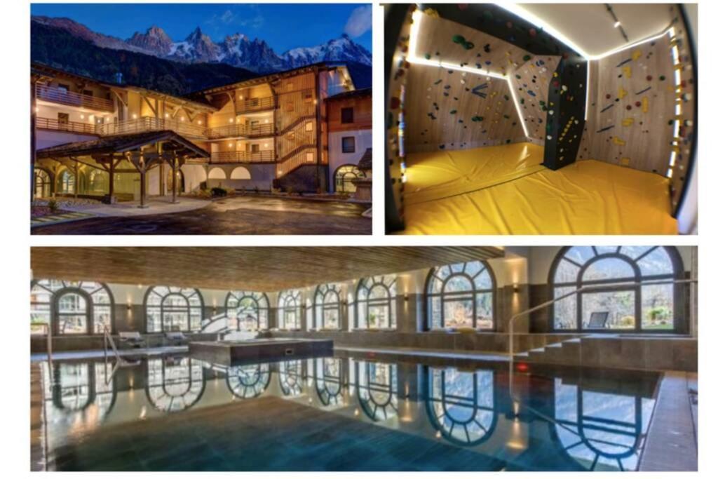 chic appart 6 pers dans résidence luxueuse La Cordee wellness gym piscine OUVERT et télétravail Chamonix Esterno foto